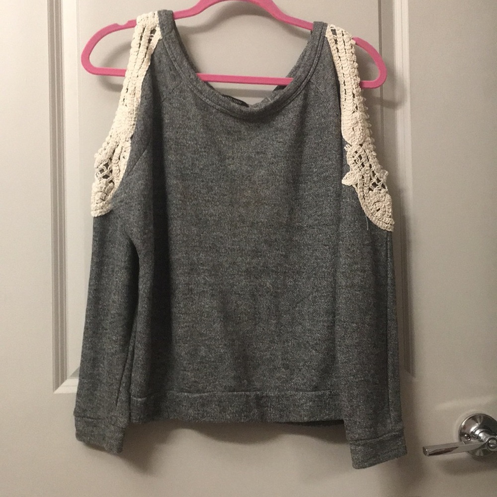 Cold shoulder sweater size medium